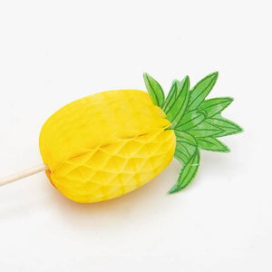 Pineapple Honeycomb Cupcake Picks 10 Pack