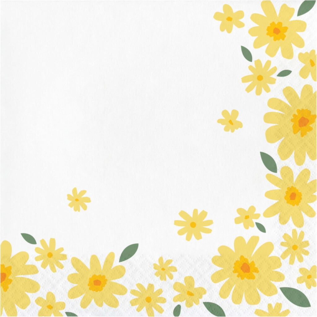 Large Sweet Daisy Lunch Napkins 16pk