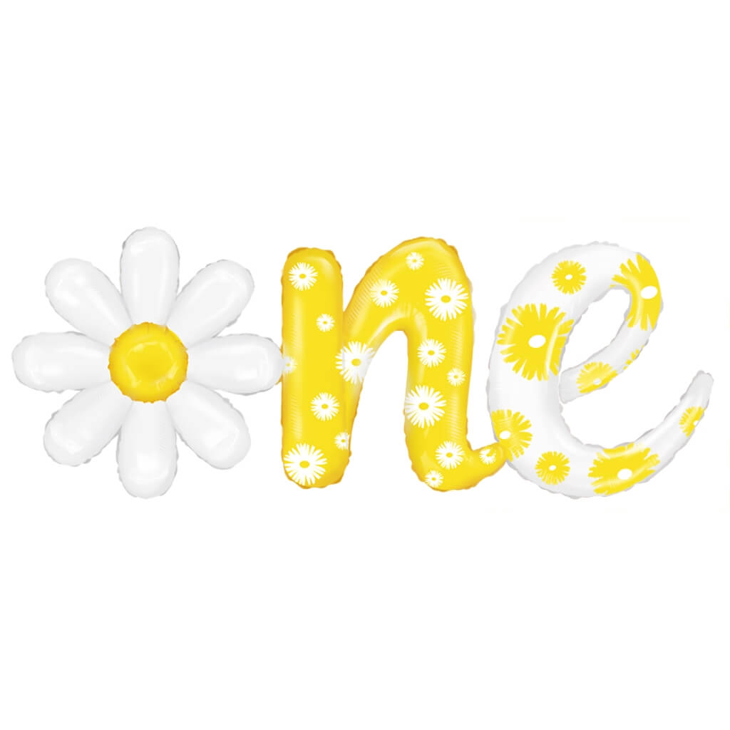 One Daisy Birthday Foil Balloon Banner