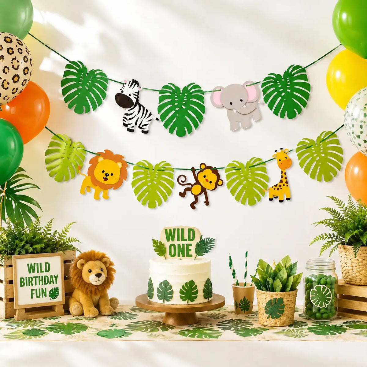 Jungle Animal Hanging Paper Garland