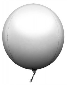 22" Online Party Supplies Jumbo ORBZ Sphere 4D Round Macaron Pastel Platinum Foil Balloon