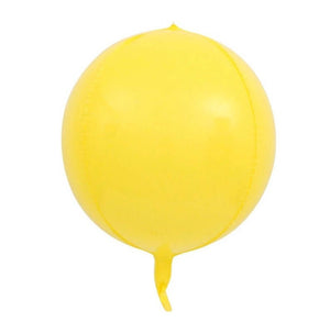 22" Online Party Supplies Jumbo ORBZ Sphere 4D Round Macaron Pastel Yellow Foil Balloon