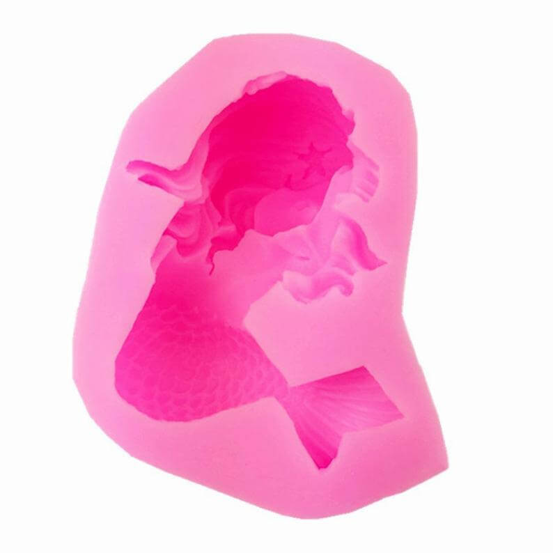 Online Party Supplies 3D Sleeping Mermaid Chocolate Cake Cupcake Candle Soap Silicone Mold