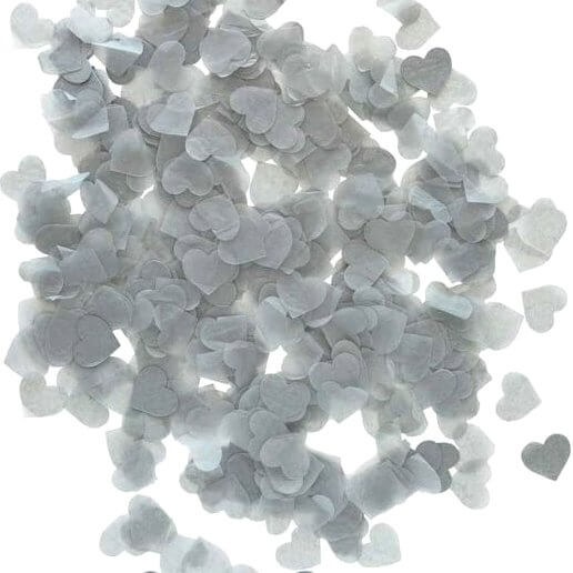 20g 1.5cm Heart Shaped Tissue Paper Confetti Table Scatters - Grey