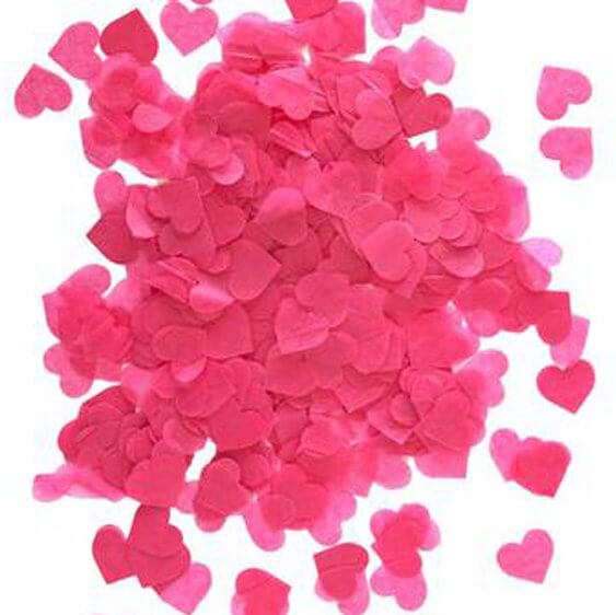 20g 1.5cm Heart Shaped Tissue Paper Confetti Table Scatters -  Hot Pink