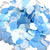 20g 1.5cm Heart Shaped Tissue Paper Confetti Table Scatters - White, Grey & Blue