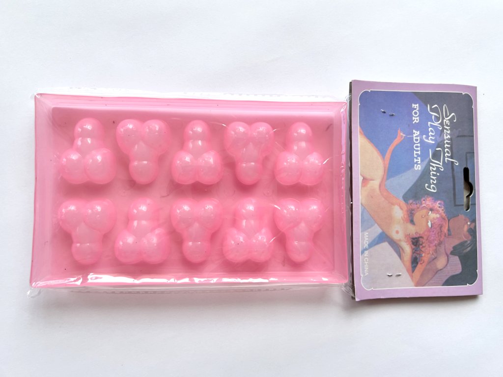 10 Hole 3D Plastic Sexy Penis Shaped Ice Cube Tray Mold