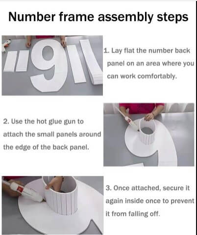 DIY Jumbo Balloon Mosaic Number Frame - Number 0 - Balloon Filling Boxes step by step instructions