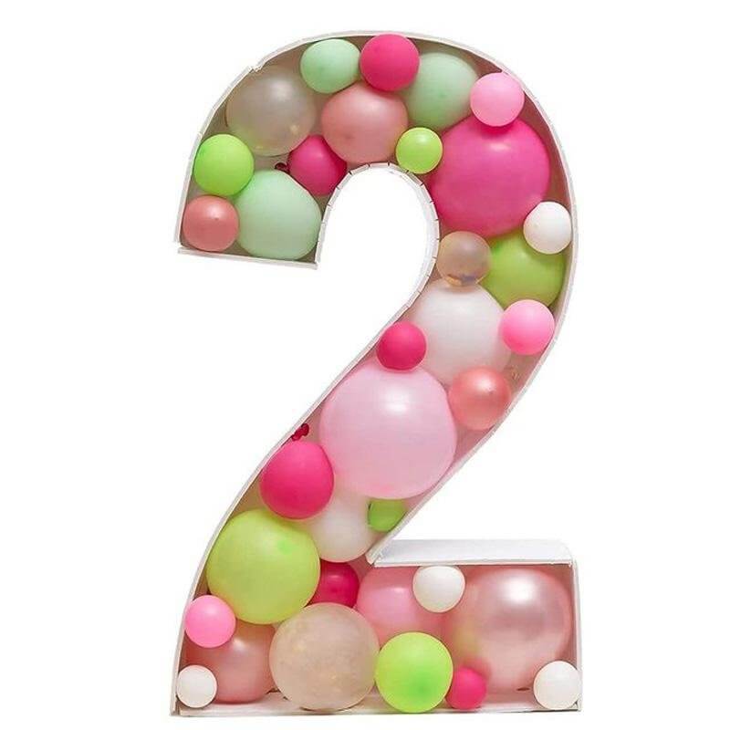 100cm Jumbo Balloon Mosaic Number Frame - Number 2