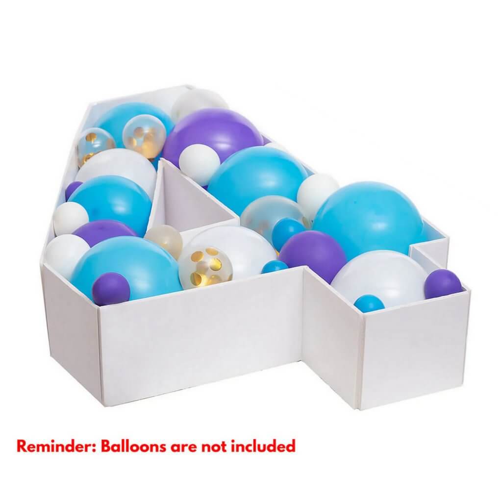 100cm Jumbo Balloon Mosaic Number Frame - Number 4