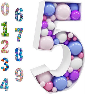 100cm Jumbo Balloon Mosaic Number Frame - Number 5