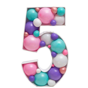100cm Jumbo Balloon Mosaic Number Frame - Number 5