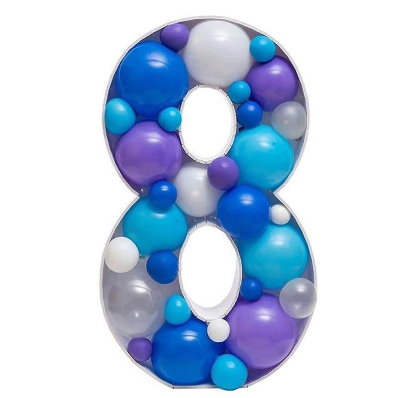 100cm Jumbo Balloon Mosaic Number Frame - Number 8