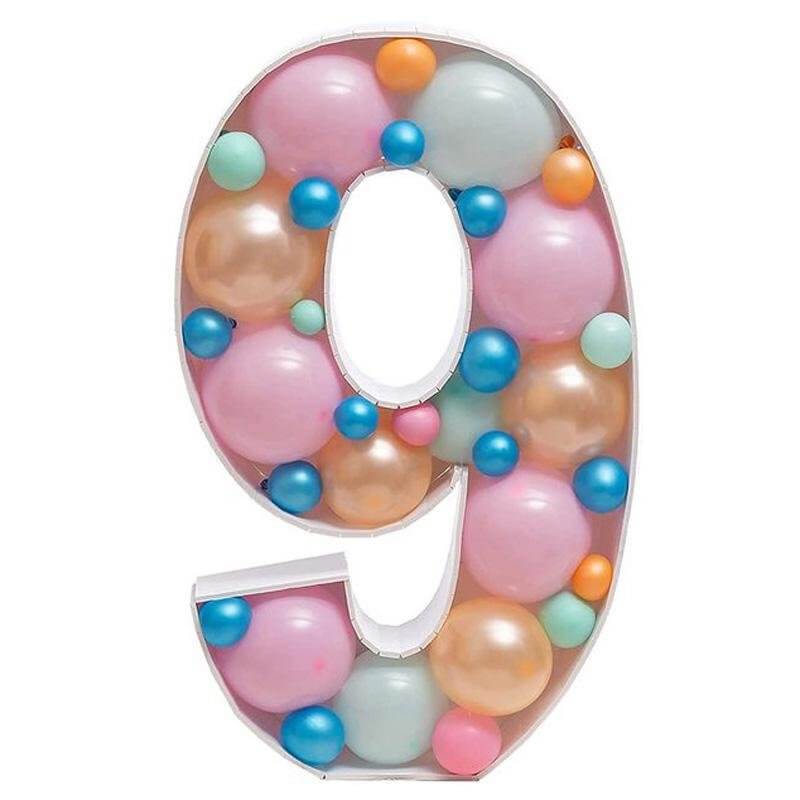 100cm Jumbo Balloon Mosaic Number Frame - Number 9