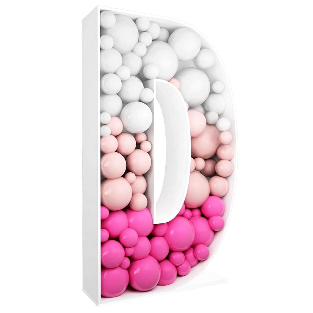 100cm Jumbo Balloon Mosaic Alphabet Letter Frame - Letter D
