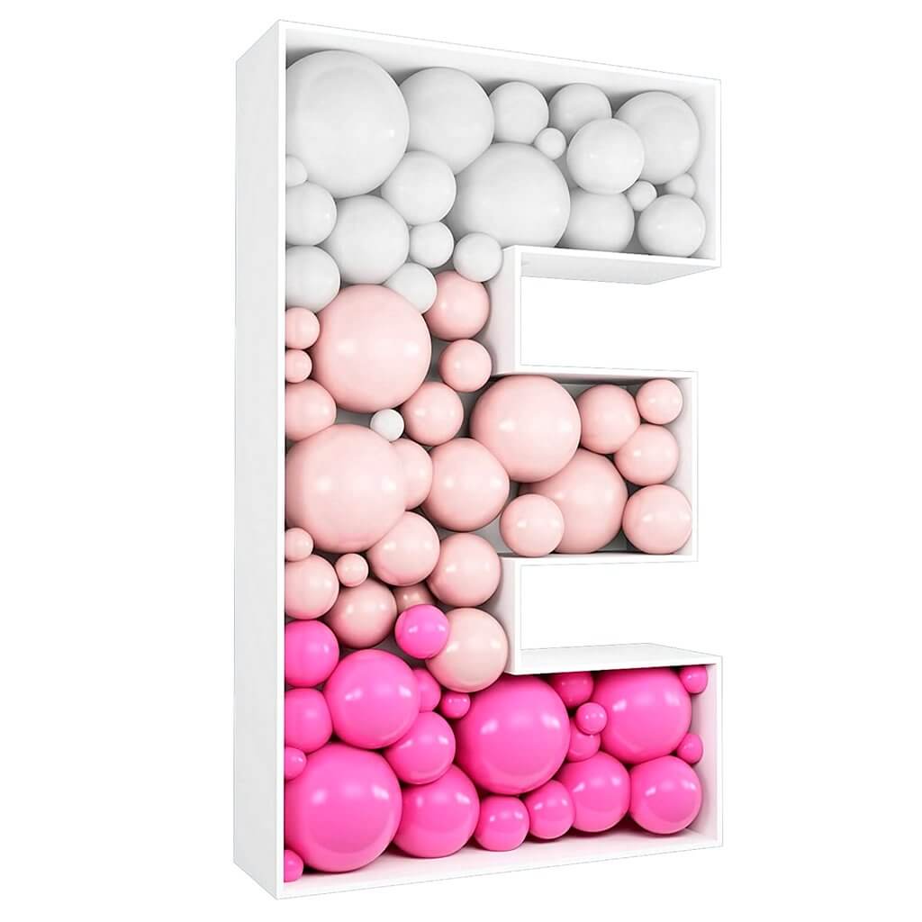 100cm Jumbo Balloon Mosaic Alphabet Letter Frame - Letter E