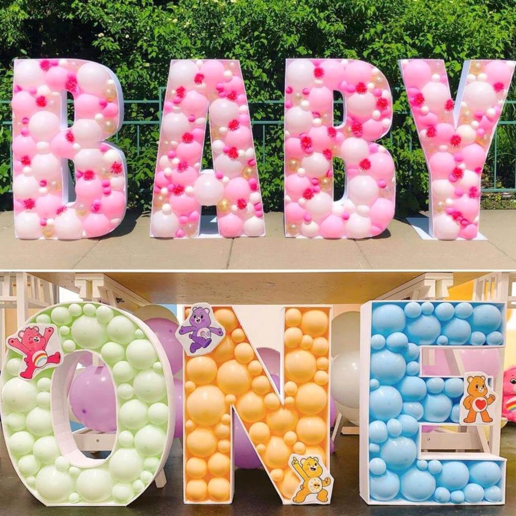 100cm Jumbo Balloon Mosaic Alphabet Letter Frame - Letter E