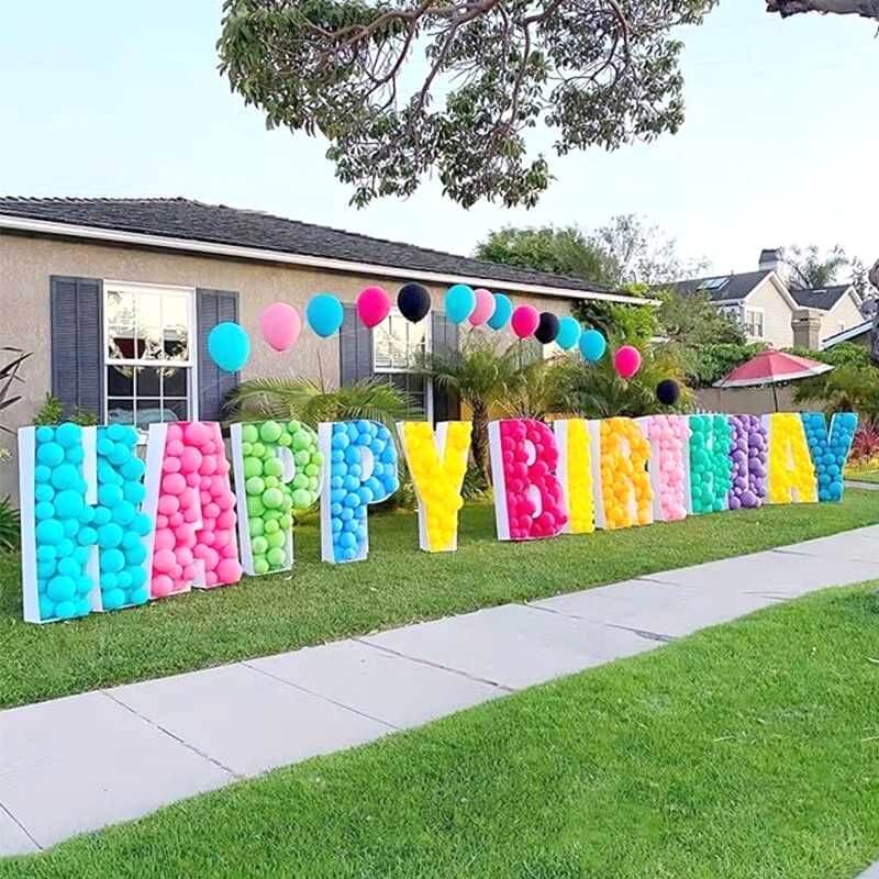 100cm Jumbo Balloon Mosaic Alphabet Letter Frame - Letter H
