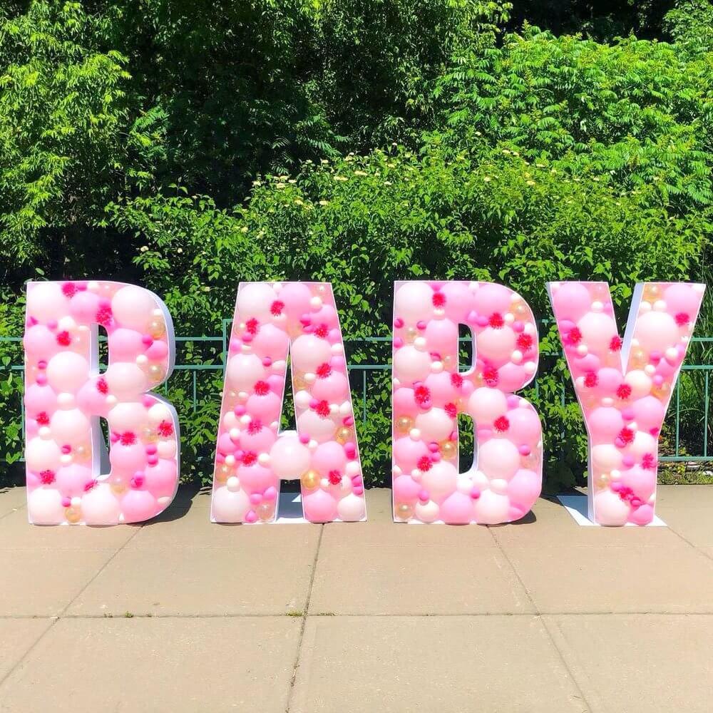 100cm Jumbo Balloon Mosaic Alphabet Letter Frame - Letter Y