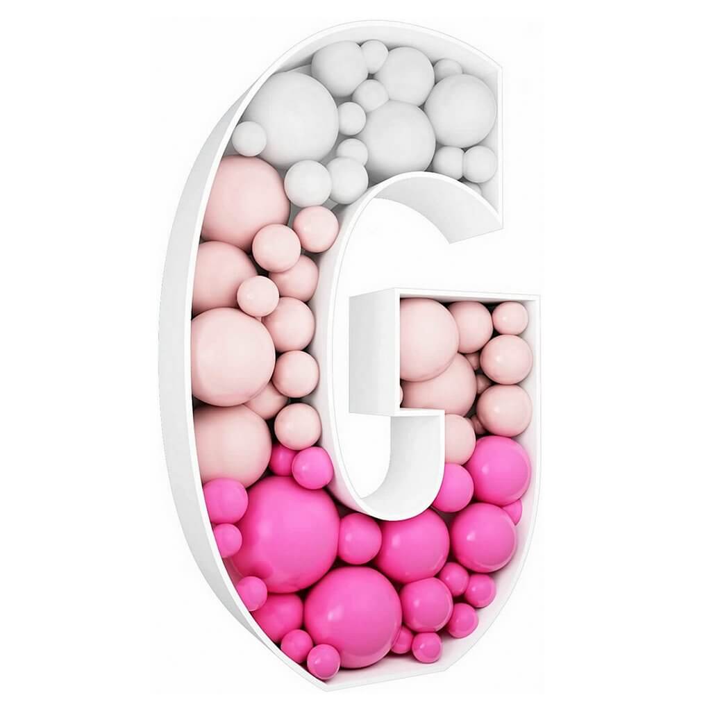 100cm Jumbo Balloon Mosaic Alphabet Letter Frame - Letter G