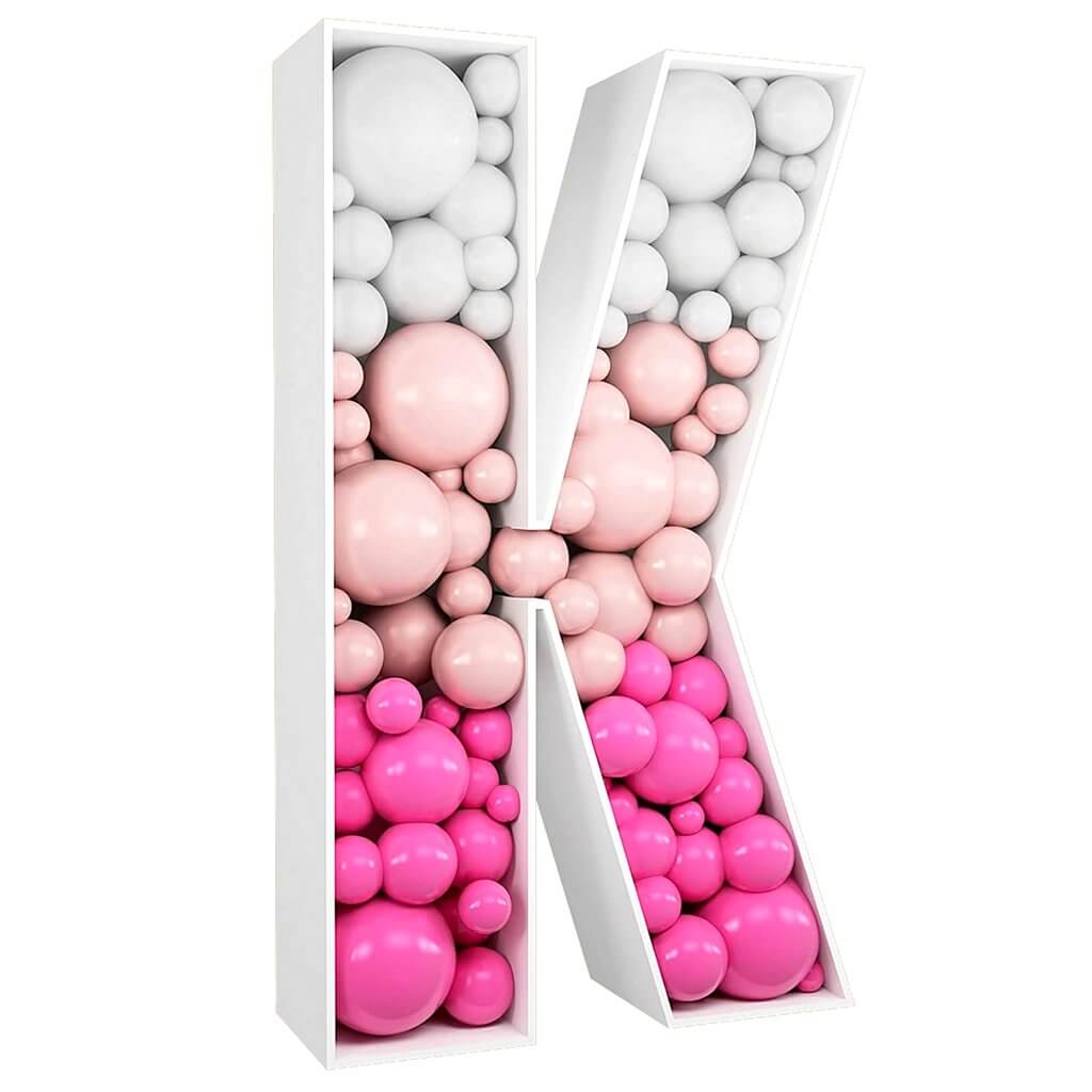 100cm Jumbo Balloon Mosaic Alphabet Letter Frame - Letter K
