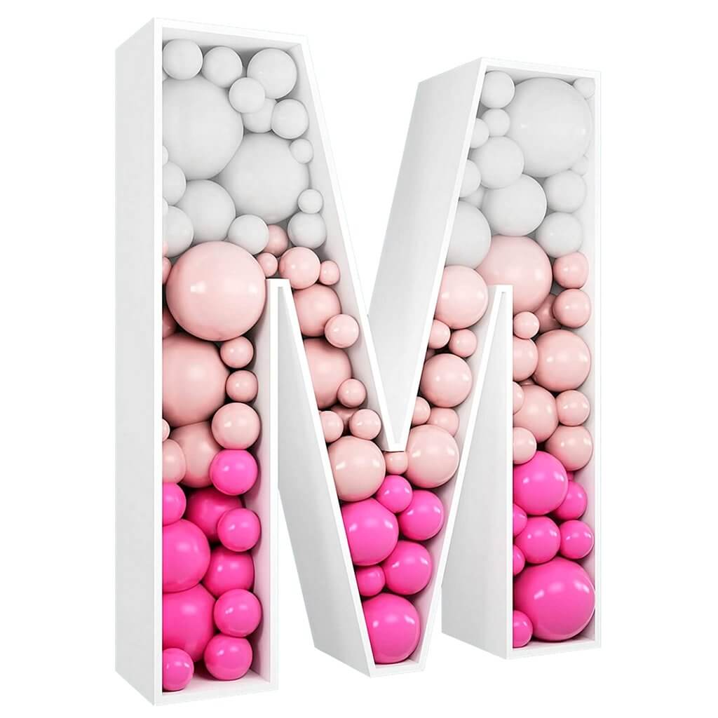 100cm Jumbo Balloon Mosaic Alphabet Letter Frame - Letter M