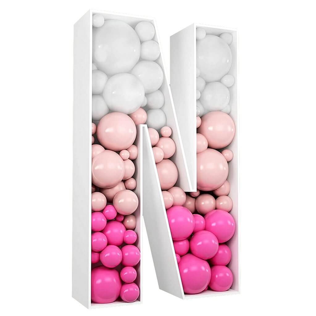 100cm Jumbo Balloon Mosaic Alphabet Letter Frame - Letter N