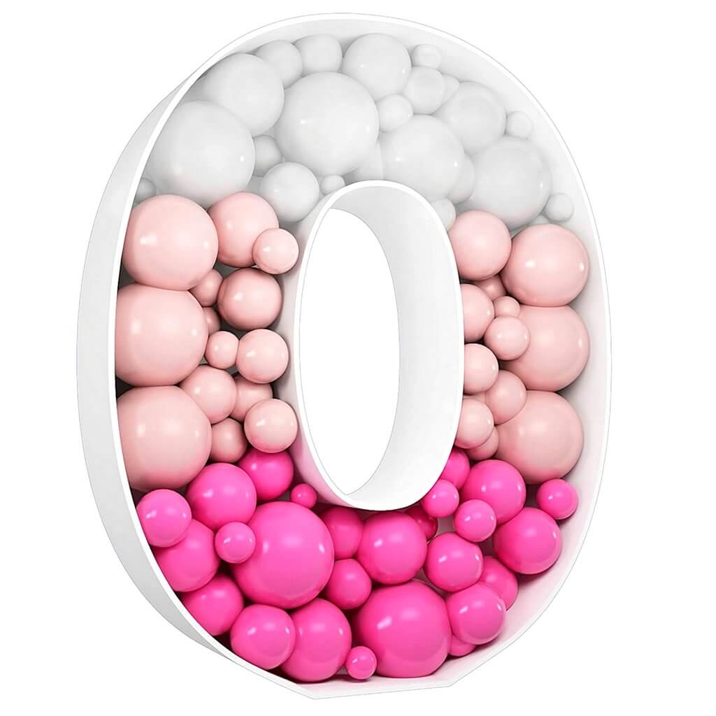 100cm Jumbo Balloon Mosaic Alphabet Letter Frame - Letter O