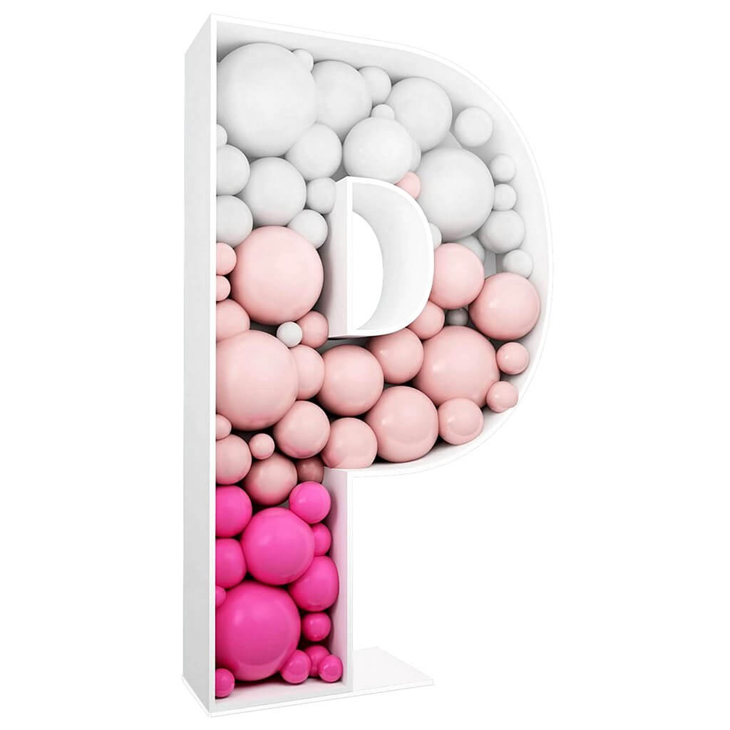 100cm Jumbo Balloon Mosaic Alphabet Letter Frame - Letter P