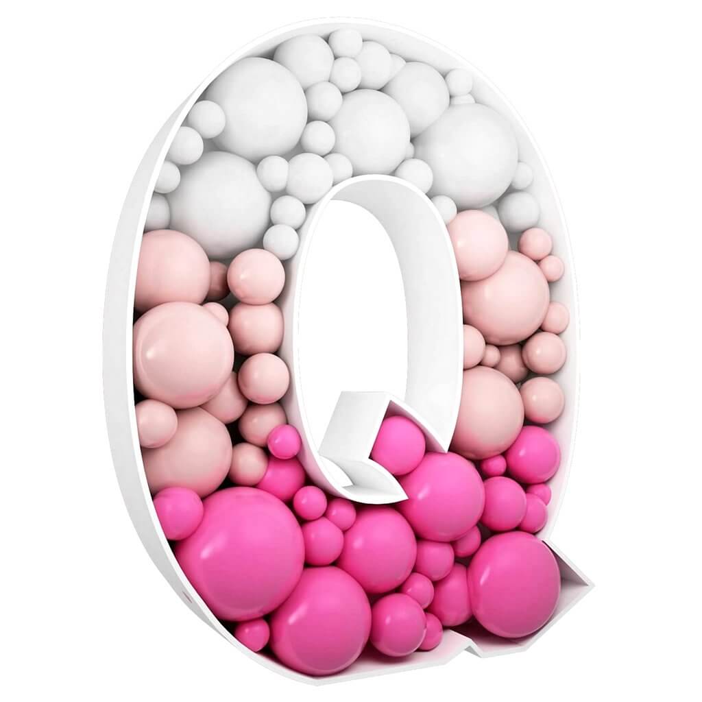 100cm Jumbo Balloon Mosaic Alphabet Letter Frame - Letter Q