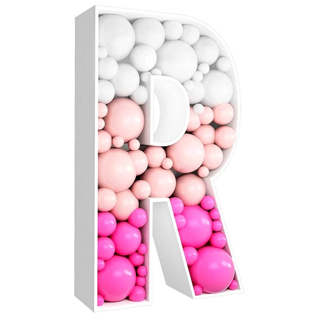 100cm Jumbo Balloon Mosaic Alphabet Letter Frame - Letter R