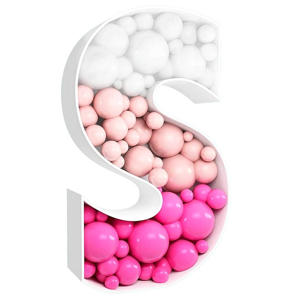 100cm Jumbo Balloon Mosaic Alphabet Letter Frame - Letter S