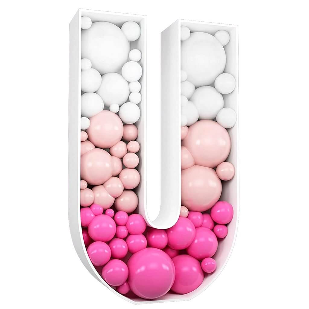 100cm Jumbo Balloon Mosaic Alphabet Letter Frame - Letter U