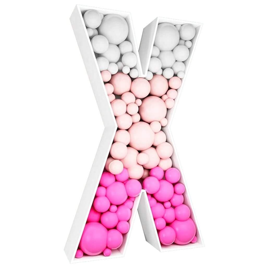 100cm Jumbo Balloon Mosaic Alphabet Letter Frame - Letter X