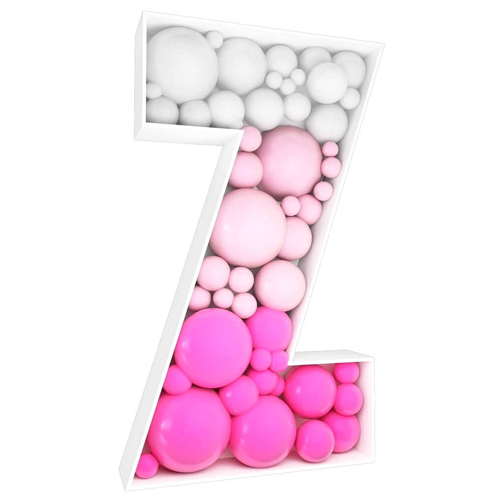 100cm Jumbo Balloon Mosaic Alphabet Letter Frame - Letter Z