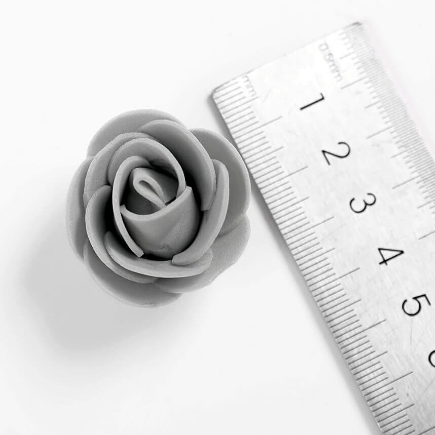 100pcs Artificial Foam Rose Flower Heads - Grey