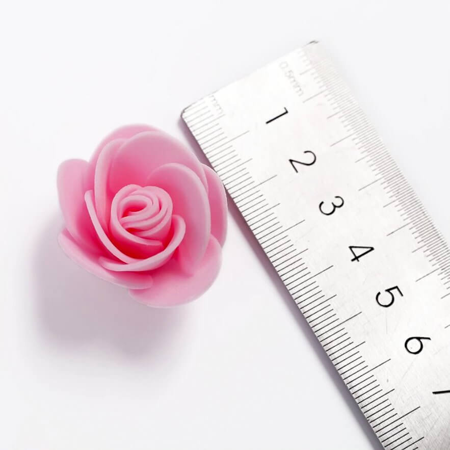 100pcs Artificial Foam Rose Flower Heads - Pink