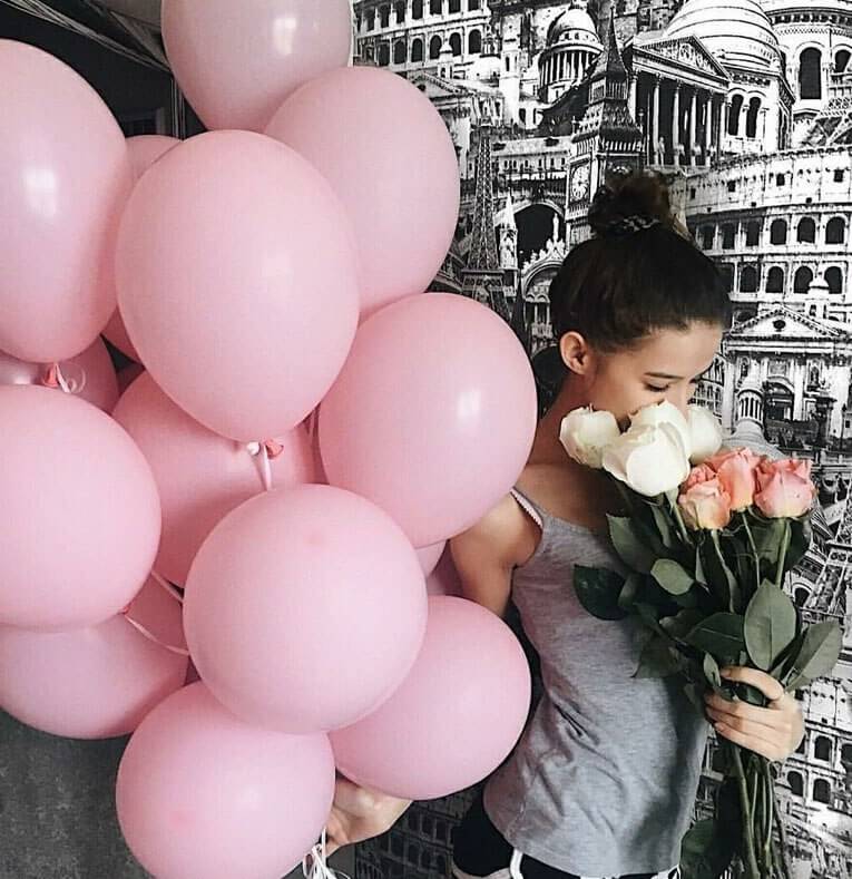 10" 3.2g Thickened Baby Pink Latex Party Balloon Bouquet (10 pieces)