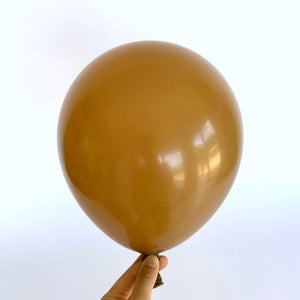 10" Retro Colour Latex Balloon 10 Pack - retro dark brown