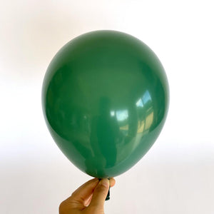 10" Retro Colour Latex Balloon 10 Pack - retro dark green 2
