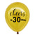 10 Inch 'Cheers To 30 Years' Gold Latex Balloons (10 pieces) - 30th Birthday Party / 30th Wedding Anniversary Decorations