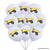 12inch Yellow Black Dumper Truck Printed White Latex Balloon Bouquet  (Pack of 10) - Construction Themed Party Decorations