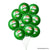 12 Inch Funny Green Christmas Santa Latex Balloon Bouquet (10 pieces) - Christmas Party Decorations