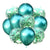 12'' Metallic Chrome Green Confetti & Latex Balloon Bouquet - 10 Piece Bundle