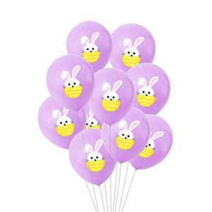12 Inch Little Easter Bunny Rabbit Baby Light Purple Latex Balloon Pack of 10 - Easter Themed Party Supplies, Accessories, and Decorations