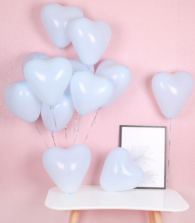 12 Inch Helium Quality Pastel Baby Blue Macaron Candy Latex Balloon Bouquet - Wedding Party Decorations