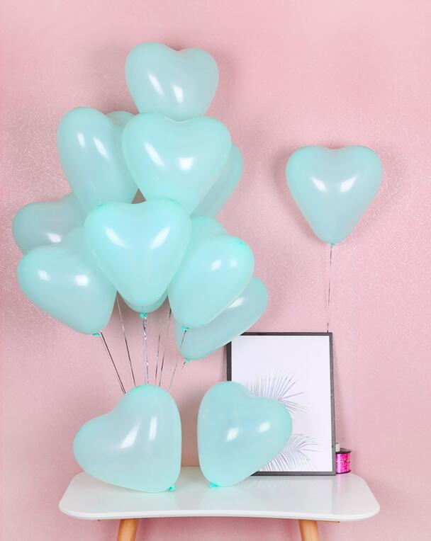 12 Inch Helium Quality Pastel Tiffany Blue Macaron Candy Latex Balloon Bouquet - Wedding Party Decorations