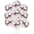 Online Party Supplies Australia 12" Rainbow Colour Foil Confetti Latex Wedding Balloon Bouquet - 10 Pieces