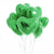Green Heart Shaped Foil Balloon Bouquet 10 Pack