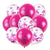 Hot Pink Smiling Penis Latex & Confetti Balloon 10 Pack